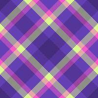 Texture plaid seamless of pattern check textile with a fabric tartan background. vector