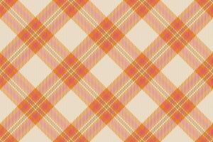 Shirt background tartan check, comfortable fabric pattern plaid. Christmas card texture textile seamless in light and orange colors. vector