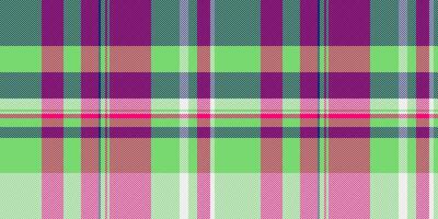 Native fabric tartan texture, season plaid background. Soft textile seamless check pattern in green and bright colors. vector