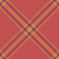 Check pattern of seamless plaid textile with a background tartan fabric texture. vector