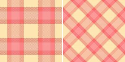 Background tartan textile of seamless fabric with a texture plaid check pattern. Set in light colors. Fashion with geometric unique identity. vector