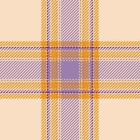 Plaid check pattern. Seamless fabric texture. Tartan textile print. vector