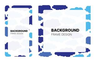 Social media Background frame with Blue theme Color for your graphic resource vector