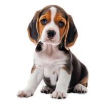 Beagle Hündchen Sitzung auf transparent Hintergrund png