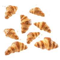 realistisch Croissant Gebäck auf transparent Hintergrund png