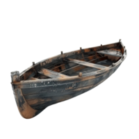 uma de madeira barco em uma transparente fundo png