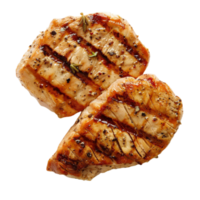 Grilled pork chops on a transparent background png