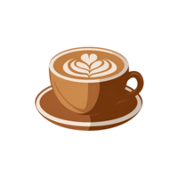 espresso café com leite ícone plano png