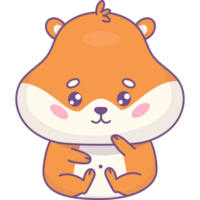 marrant hamster. dessin animé kawaii personnage animal png