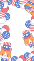 Independence Day poster. Cute cats png