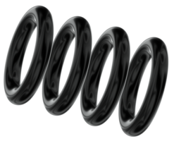 Rings Abstract 3D Y2K Black Metallic Chrome Illustration png