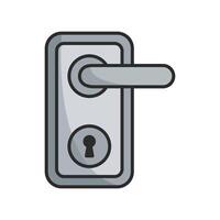 door lock, door handle icon design template simple and clean vector