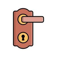 door lock, door handle icon design template simple and clean vector