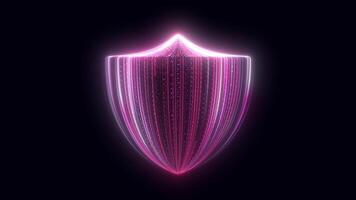 A Pink Shield With A Neon Lines video