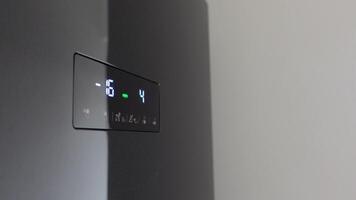 Refrigerator display with digital temperature control for freezer and fridge compartments video