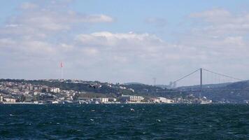 view of Bosporus in Istanbul in turkey . video