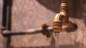 Water dropping from water tap. video