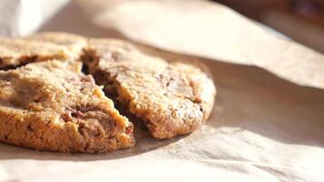 Closeup of hand pick a sweet cookie video