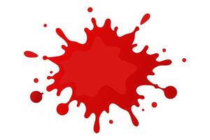 Red paint splash isolated on white background. Blood stain. Abstract ink blot. Splashes, art, design, creativity concept. vector