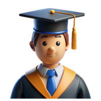 graduado Garoto 3d png