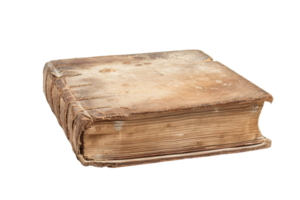 Old leather bound book png