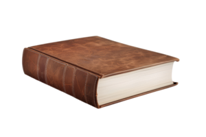 Old leather bound book png