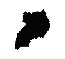 Map of Uganda. Uganda Map on white background. vector