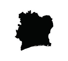 Map of Ivory Coast. Ivory Coast Map on white background. vector