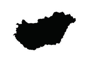 Map of Hungary. Hungary Map on white background. vector