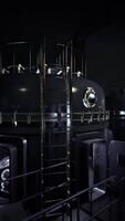 dark and empty electricity laboratory video