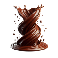 isolato cioccolato liquido flusso spruzzo png