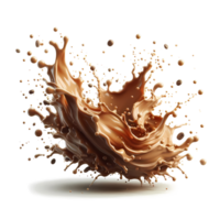 isolated coffee liquid flow splash png