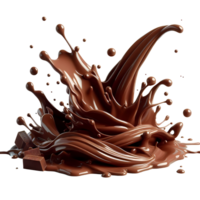 aislado chocolate líquido fluir chapoteo png