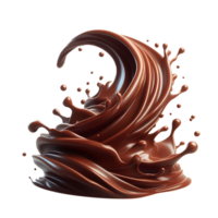 aislado chocolate líquido fluir chapoteo png