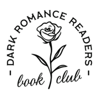 Dark romance readers book club lettering round badge romantic rose flower drawing vintage retro aesthetic reading lover squad group shirt design clipart transparent background png