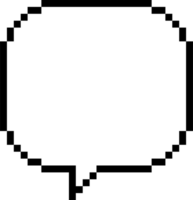 8bit retro game pixel speech bubble balloon icon sticker memo keyword planner text box banner png