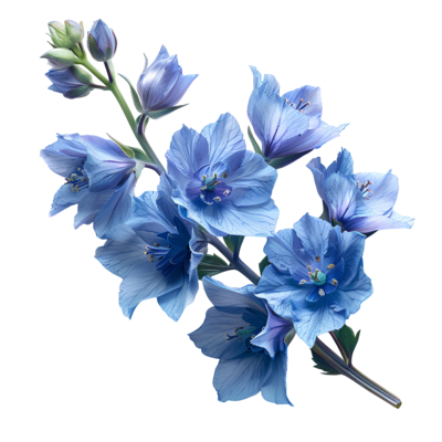 国内で当店のみ 666999 - Thorned Illusionary Blue 3D flower AI generated Delphinium flower PNG. Delphinium top view PNG