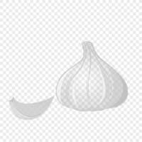 Garlic Bulbs and cloves in flat design. Graphic element for fabric, textile, clothing, wrapping paper, wallpaper, poster vector