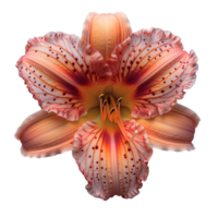 daylily fiore estate fioritura di giglio di fossa fiore. daylily fiore superiore Visualizza. daylily piatto posare isolato png