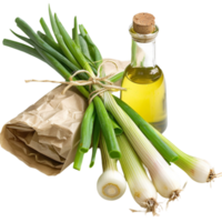 Culinary Delights Exploring Recipes with Green Onion Bunches png