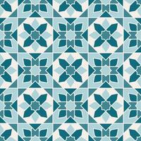 Arábica geométrico mosaico imprimible sin costura modelo con resumen marroquí impresión en azul y naranja colores. Ramadán kareem tradicional islámico Arte ilustración antecedentes vector