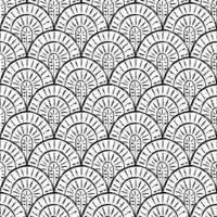 Aesthetic Contemporary printable seamless pattern with abstract line, dot, shape brush stroke in black and white colors. Boho background in minimalist style Illustration for wallpaper fabric vector