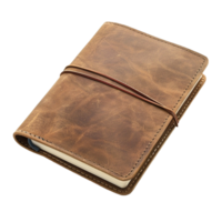 a brown leather notebook png