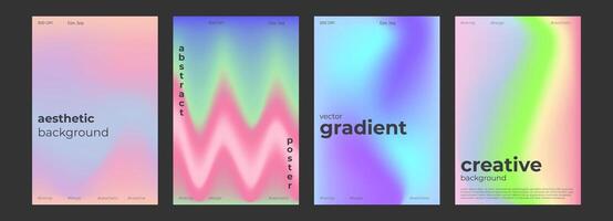 Y2k Trendy Aesthetic abstract vibrant gradient background with grain blurred pattern. Gentle soft light print for social media poster, stories highlight templates for digital marketing for stories vector