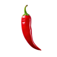 dichtbij omhoog single rijp rood Chili peper. geïsoleerd Aan achtergrond png