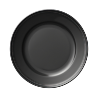 negro porcelana plato objeto. parte superior vista. aislado en antecedentes png