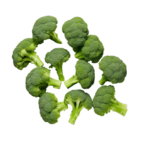 Frais brocoli. pile de en bonne santé Frais vert brocoli. isolé sur Contexte png