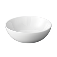 White Ceramic Empty Bowl. Top view. Isolated on Background png