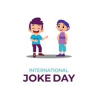 International Joke Day. July 1. joke day banner, poster. background. flat illustration. flat design vector