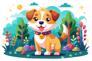 Illustration Karikatur Hund auf transparent Hintergrund png